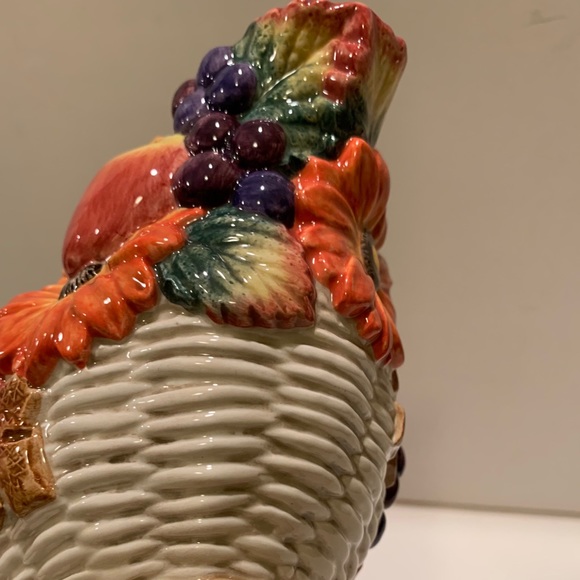 COPY - FITZ & FLOYD AUTUMN BOUNTY GRAVY BOAT & PLATE. - Picture 11 of 13